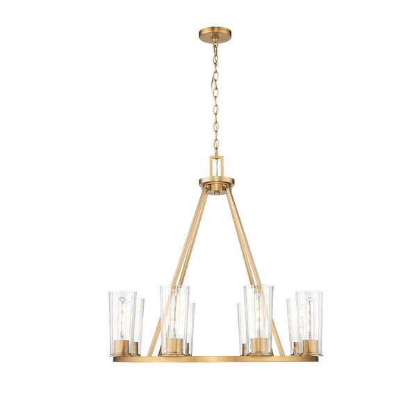 Z-Lite Titus 8 Light Chandelier, 33in. W x 26.5in. H, Modern Gold 826-8MGLD - main